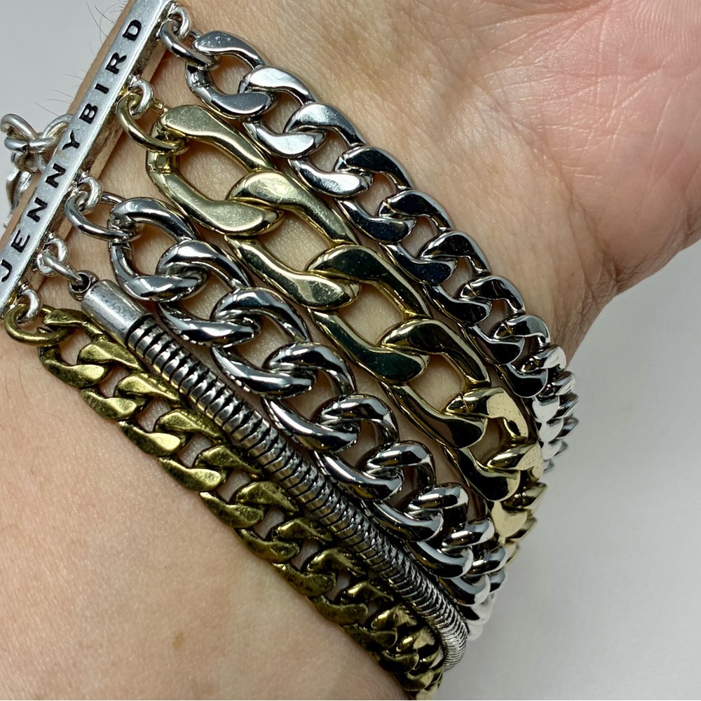 Jenny Bird Silver and Gold Chain Bracelet